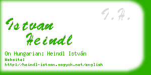 istvan heindl business card