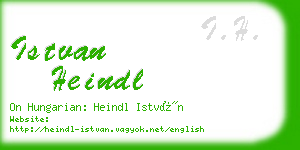 istvan heindl business card